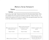 Memory Verse Choice Board #2