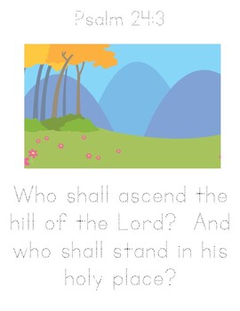 Memory Verse Tracer Page (Psalm 24:1-6)