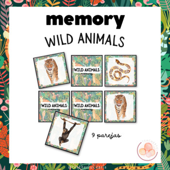 Preview of Memory Wild Animals - 9 cards