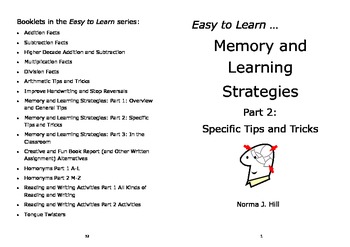 Preview of Memory and Learning Strategies 2: Tips & Tricks - Easy Learn Series