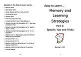 Memory and Learning Strategies 2: Tips & Tricks - Easy Lea