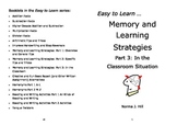 Memory and Learning Strategies 3: In the Classroom - Easy 