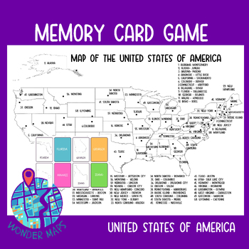 Preview of Memory card games: United States of America!
