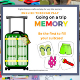 Memory game for preschool and kindergarten  - going on a t
