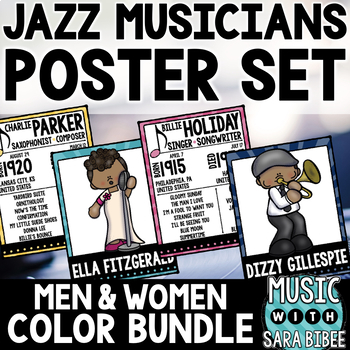 Preview of Men and Women of Jazz - Posters and Handouts {Color Bundle}