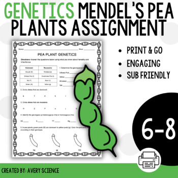 Results for pea plant worksheets TPT