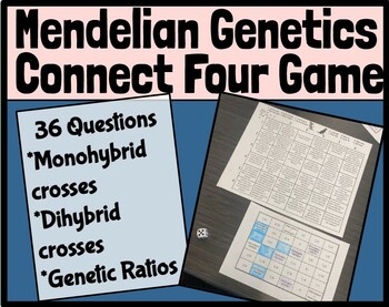 Preview of Mendelian Genetics Connect Four Game! Monohybrid & Dihybrid Crosses