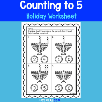 Preview of Menorah Candles Counting *FREEBIE*