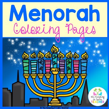 Preview of Menorah Coloring Page DOLLAR DEAL!