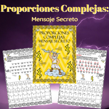 Preview of Mensaje Secreto de Proporciones Complejas: Matemáticas de 7mo/8vo/9no Grado