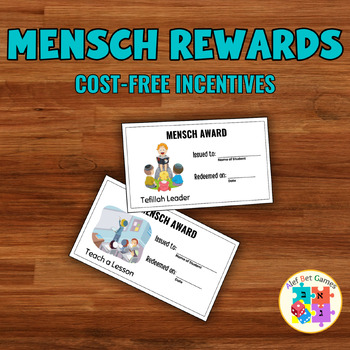 Preview of Mensch Rewards- Cost Free Incentives for Students
