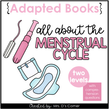 Preview of Menstrual Cycle Adapted Books [Level 1 and Level 2] Digital + Printable