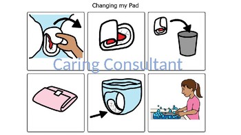 Preview of Menstruation-Changing my Pad Visual-Health-Autism Resource