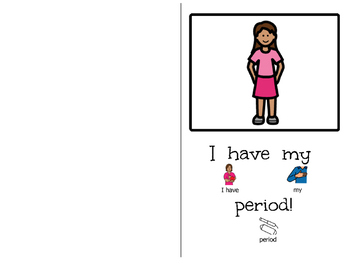 Preview of Menstruation-I Have My Period Book-Adapted Story for Students with Disabilities