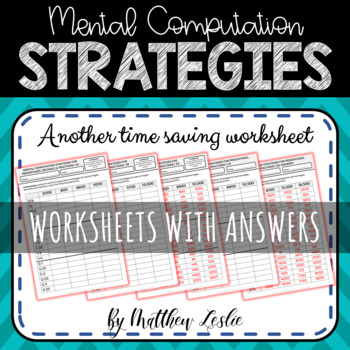 mental percentages worksheets teaching resources tpt