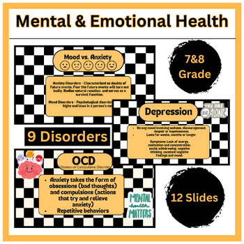 Preview of Mental & Emotional Disorder Slides