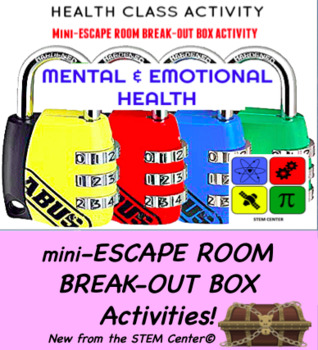 Preview of Mental & Emotional Escape Room - Break Out Box