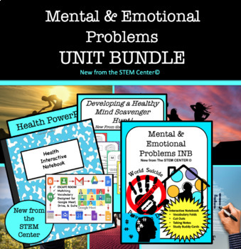 Preview of Mental & Emotional Problems Health Unit Bundle