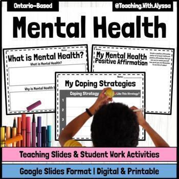 Preview of Mental Health Activities | Importance of Mental Health Google Slides Tasks