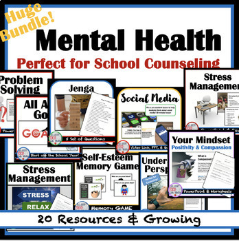 Preview of Mental Health Activity Bundle - Counseling, Health, & Life Skills