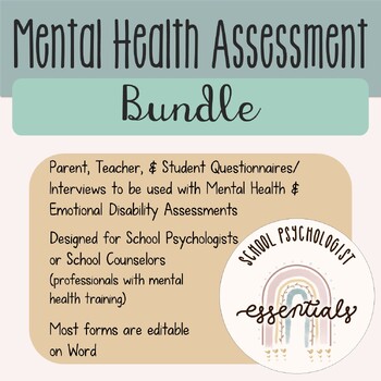Preview of Mental Health Assessment Bundle
