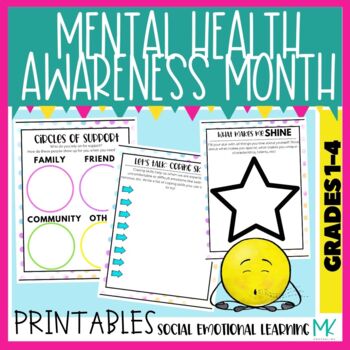 Mental Health Awareness Activities PRINTABLES by Mindful and Kind ...