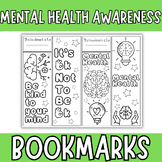 Mental Health Awareness  Coloring Bookmarks| Mental health