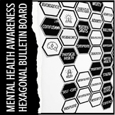 Mental Health Awareness Hexagonal Thinking Bulletin Board