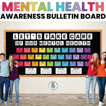 Preview of Mental Health Awareness Interactive Bulletin Board | Positive Tasks | BRIGHT