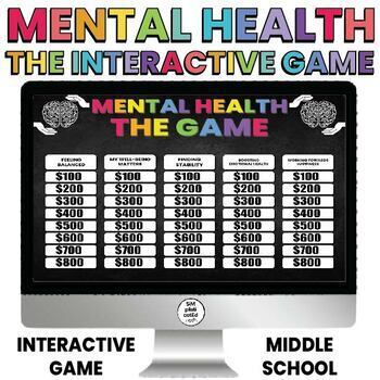 Preview of Mental Health Awareness Interactive Game | Questions | Prompts | Digital