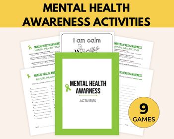 Preview of Mental Health Awareness Month Activities Printables,