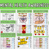 Mental Health Awareness Month Bundle: Posters,Coloring pag