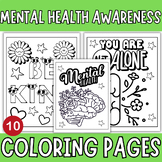 Mental Health Awareness Month Coloring Pages/ 10 Coloring 