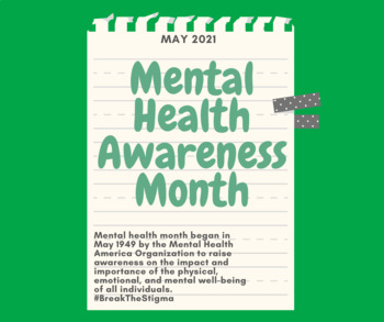 Mental Health Awareness Month: May by More Mental Health | TPT