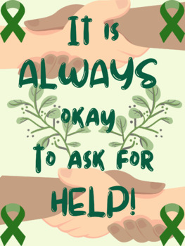 Preview of Mental Health Awareness Month Poster-Asking for Help