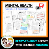 Mental Health Awareness Month Worksheet , Reading&Writing&