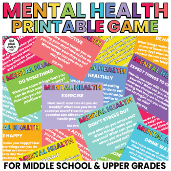 Preview of Mental Health Awareness Printable Game | Questions | Prompts