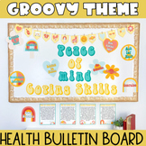 Mental Health Bulletin Board | Groovy Retro Theme | Coping Skills