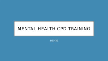 Preview of Mental Health CPD Training