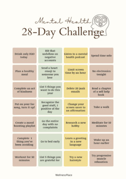 Mental Health Challenge for Mental Health Awareness by WellnessPlace