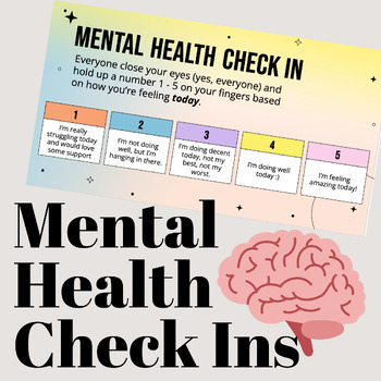 Preview of Mental Health Check Ins (High School)