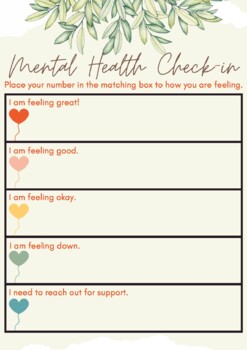 Teacher's Mental Health Check-in Chart Is Going Viral