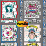 Mental Health Collaborative Poster Art Coloring Be Kind Bundle