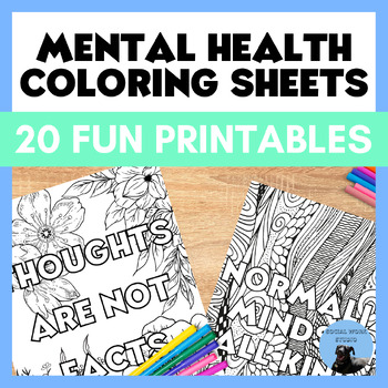 Mental Health Coloring Sheets