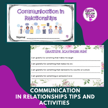 Preview of Mental Health Communication in Relationships Activities and Tips