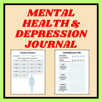 Preview of Mental Health & Depression Journal For Teachers -2024 Mindfulness Planner