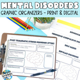 Mental Health Disorders | Graphic Organizers & Project