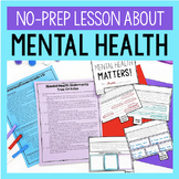 Mental Health Lesson For Self-Care and Mental Health Awareness