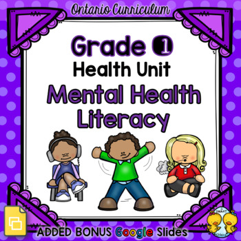 Preview of Mental Health Literacy – Grade 1 Health Unit