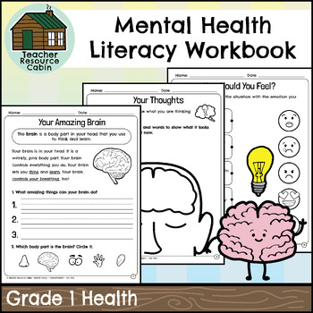 Preview of Mental Health Literacy Workbook (Grade 1 Ontario Health 2019)